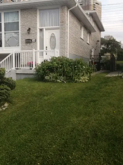 Reduced Rent!! 2 bedrooms ground level Split level basement Apt. Separate Entrance. Bedrooms are car...