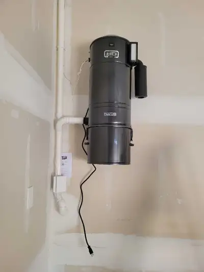 Central vacuums installation, rough ins, finishings, machine hanging and relocating retractable vacu...