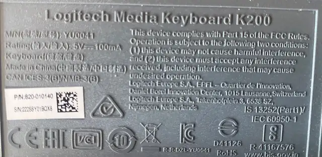 LIKE NEW LOGITECH K200 USB WIRED KEYBOARD in Mice, Keyboards & Webcams in Mississauga / Peel Region - Image 3
