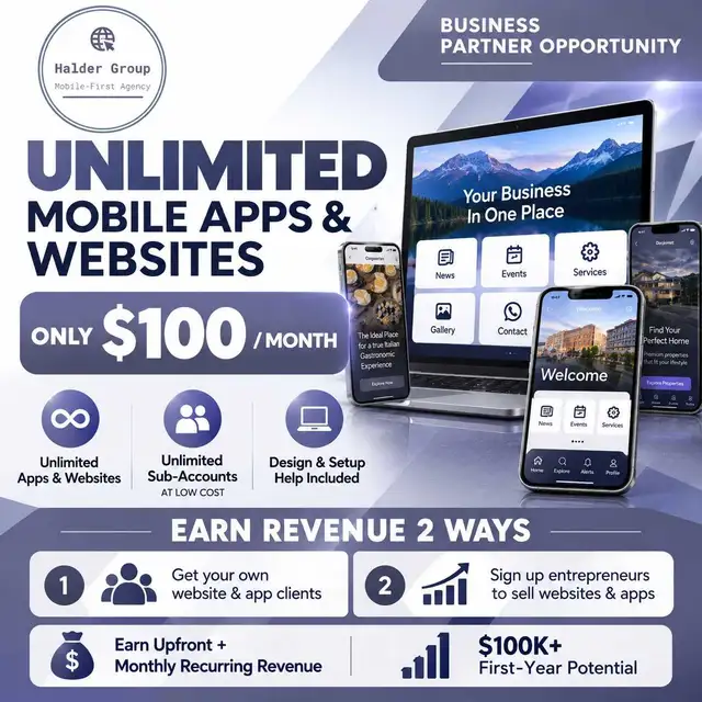 Business Partner Opportunity – Apps & Websites