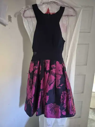 X by XSCAPE Halter-neck Fit & Flare Dress, Fuchsia/Navy, View more