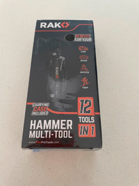 Rak Hammer Multi-Tool, 12-in-1- Brand New/Sealed