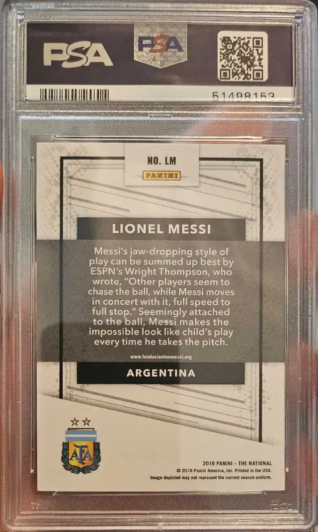 2019 Panini Nat'l Conv. Legends LM Magnetic Fur Lionel Messi in Arts & Collectibles in Markham / York Region - Image 3
