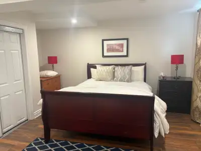 Private, Beautifully Furnished Basement Suite, Including Kitchen and Laundry • Shared Entrance in Pr...