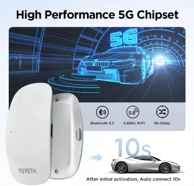 Wireless Android Auto Adapter, 2023 Lastest Version A2A Dongle for OEM Wired AA Car Model 2017-2023,...