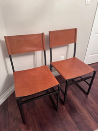 Pottery Barn Leather Dining Chairs 