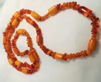 Genuine natural amber necklace