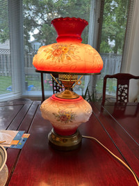 Antique/ vintage 1970s Hurricane lamp/ Gone with the wind lamp 