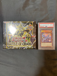 Yu-Gi-Oh PSA 10 Blue Eyes Jet Dragon & Battle of Chaos 1st Ed