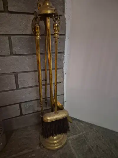 Wood Fireplace tool set- 4 pcs with stand, View more