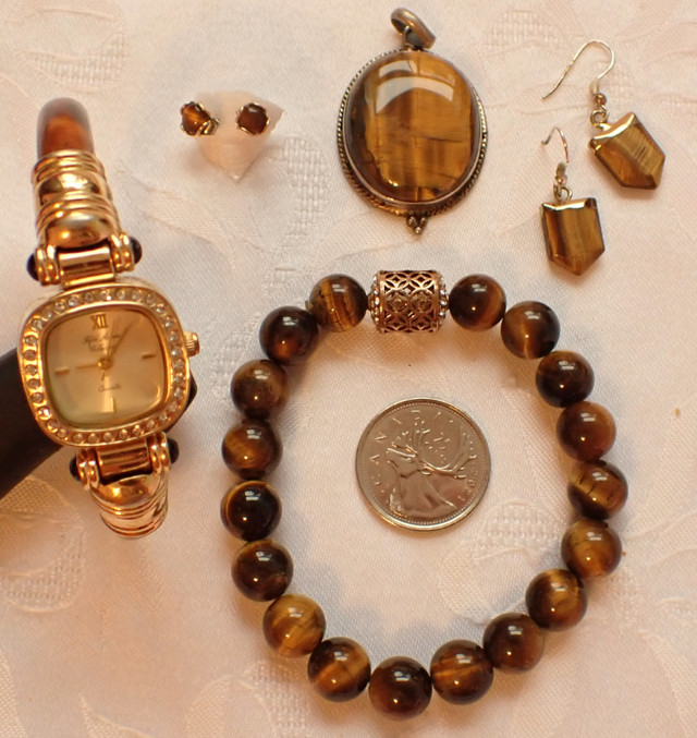 FOR SALE - "Tiger Eye" jewelry SET in Jewellery & Watches in Peterborough