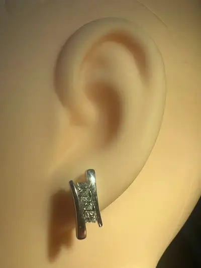 14 k diamond earrings, View more