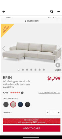 Structube Erin Sectional 