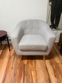 Fauteuil gris style Mineo