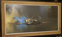 Vintage 1970s Spitfire Supermarine Print by Barrie A. F. Clark