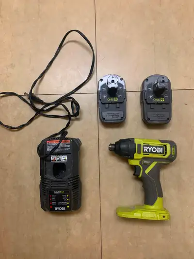Ryobi 18V Impact Driver Complete Kit - 2 Batteries & Charger, View more