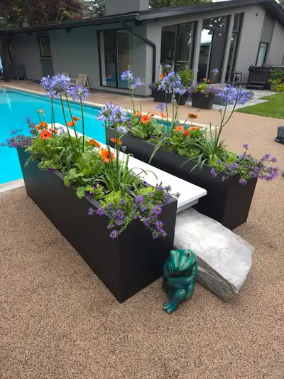 Locally made outdoor planter boxes large flower pots, View more