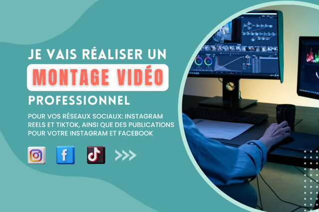 Montage Vidéo Pour Instagram Reel, Facebook, TikTok dans Photographie et vidéo  à Ville de Montréal