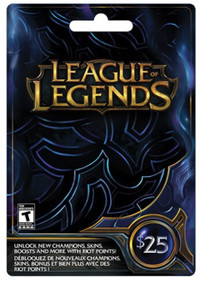 $25 prepaid card for League of Legends