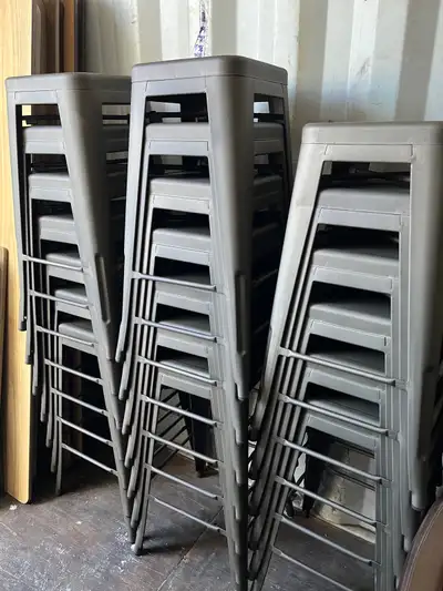 Stacking metal bar stools - $60 per barstool, View more