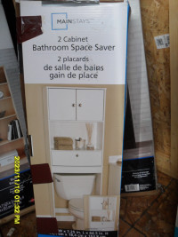 NEW 2 cabinet bathroom space saver