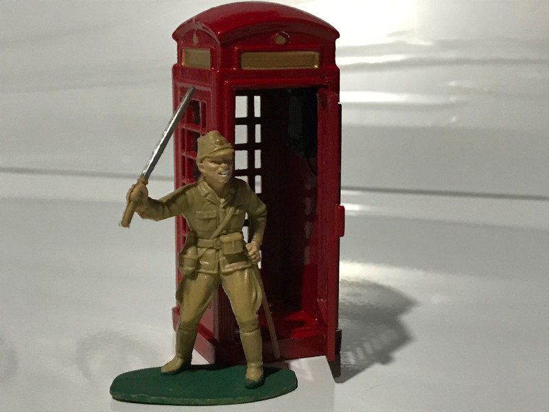 Diecast 1/32 scale UK Style phone booth layout slot car Hobbies