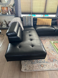 Sofa black sectional 