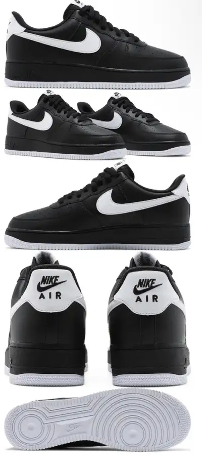 Authentic Mens Nike Air Force 1 Low '07 'Black White, View more