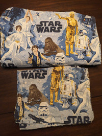 Twin size pottery barn kids star wars duvet cover and pillowcase