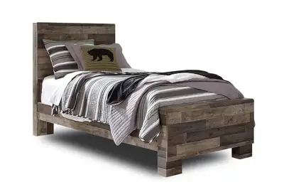 Derekson Panel Bed + Mattress - Twin Size, View more