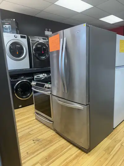 Whirlpool Refrigerator and stove, View more
