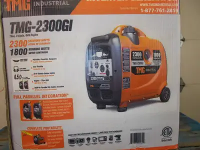 New in box inverter generator 2300 watt start and 1800 watt running. Gasoline $975.00 Call 506381284...
