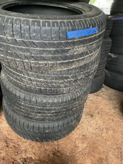 I am selling a set of four used tires, size 235/65/17. These tires are suitable for various vehicles...