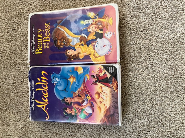 VHS Aladdin, Beauty & the Beast 20 each for sale  