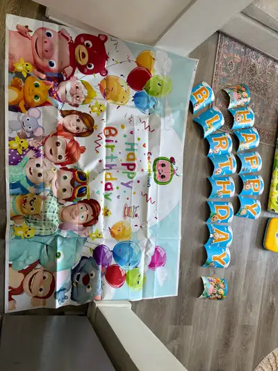 Cocomelon Kids Party backdrop & banner, View more