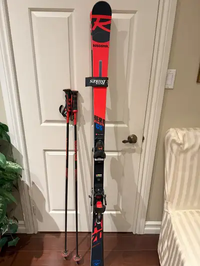 Rossignol Hero Athlete GS Racing Skis 170 with Rossi Poles, View more