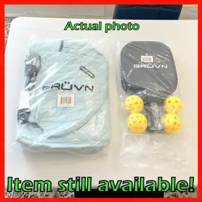 2 x GRUVN Pickleball Gripper-G16 Paddles, 4 x balls & 1 Totebag!, View more