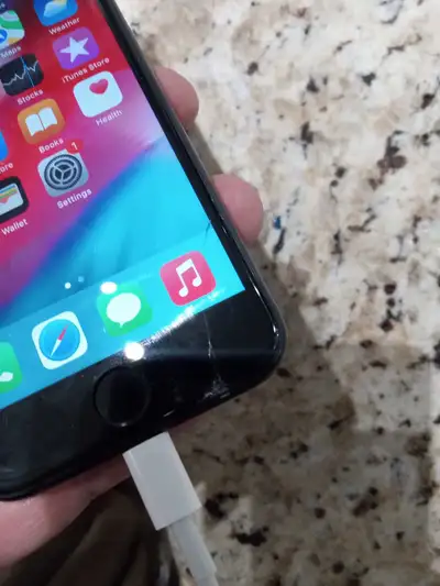 Apple iPhone 7 small crack unlocked works great, View more