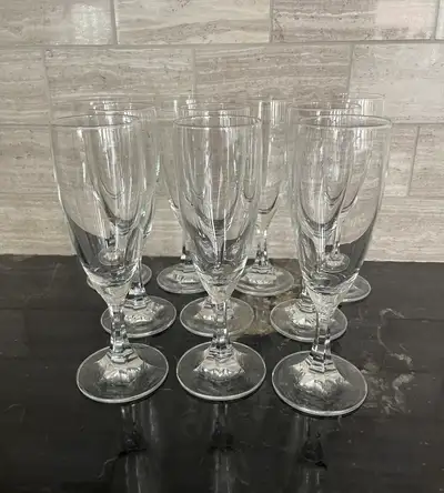 Set of 10 Crystalline Champagne Flutes – Elegant Stemware – Like, View more