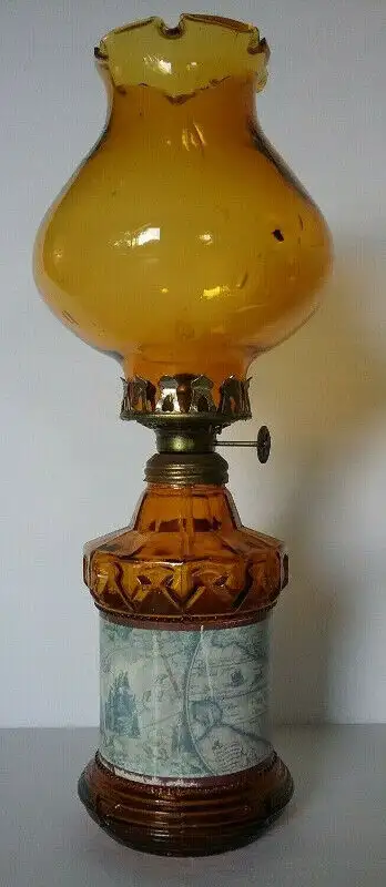 Blue World Map Star Brand Amber Glass Oil Lamp, View more