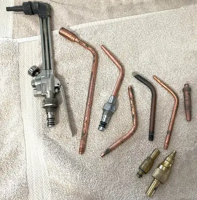 Vintage Smith Cutting Torch MC509 and Assorted Torch Tips, View more