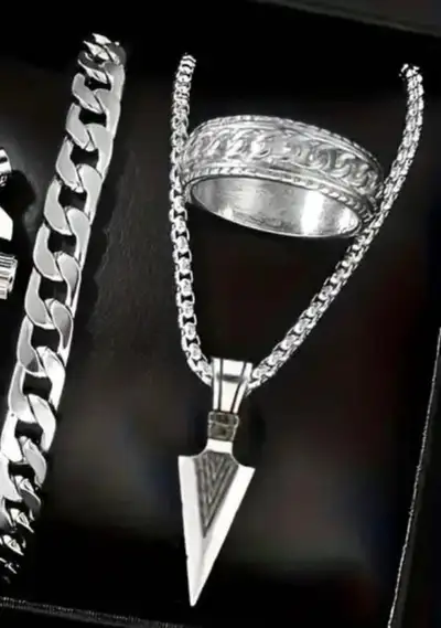 set of chain,necklace,ring, View more