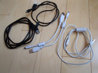 Various length cables USB to Mini USB