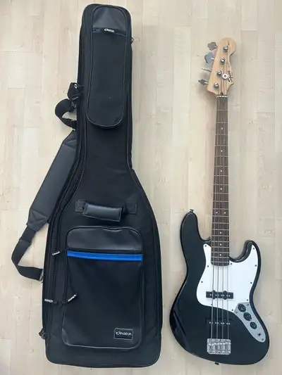 Fender Squier J-Bass Guitar & Case , View more