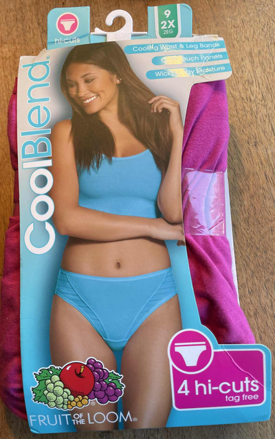 Fruit of the Loom Hi Cut Panties.  4 colours., View more