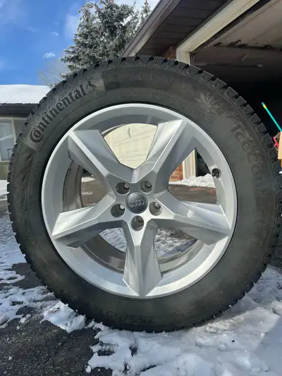 Pick up near crossiron mills Costco 4 winter tires and Audi rims used on a 2017 Audi Q7. Continental...