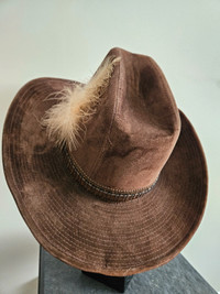 Vintage Lanning Cowboy Hat - Dark Brown Felt - Large
