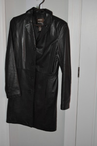 Manteau noir  en cuir Danier