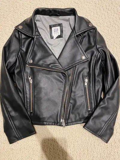 Gap kids faux leather jacket. Size small, View more