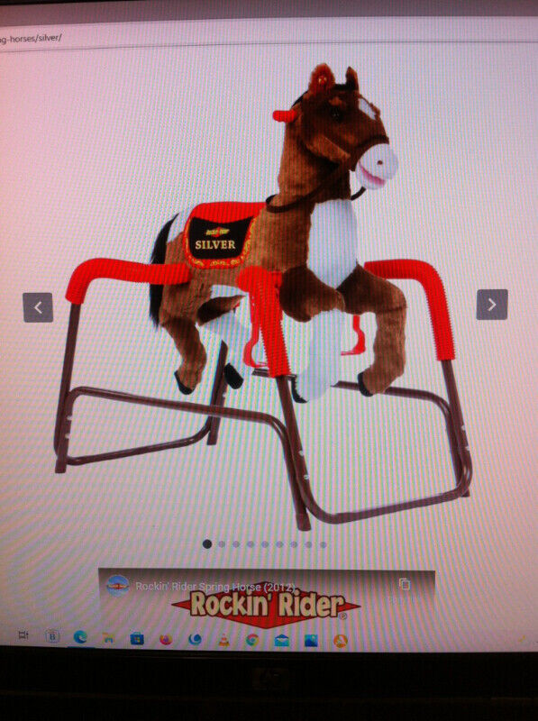 ROCKIN RIDER "SILVER" SPRING HORSE: SOUNDS, SONGS, PHRASES, ETC in Toys & Games in Red Deer